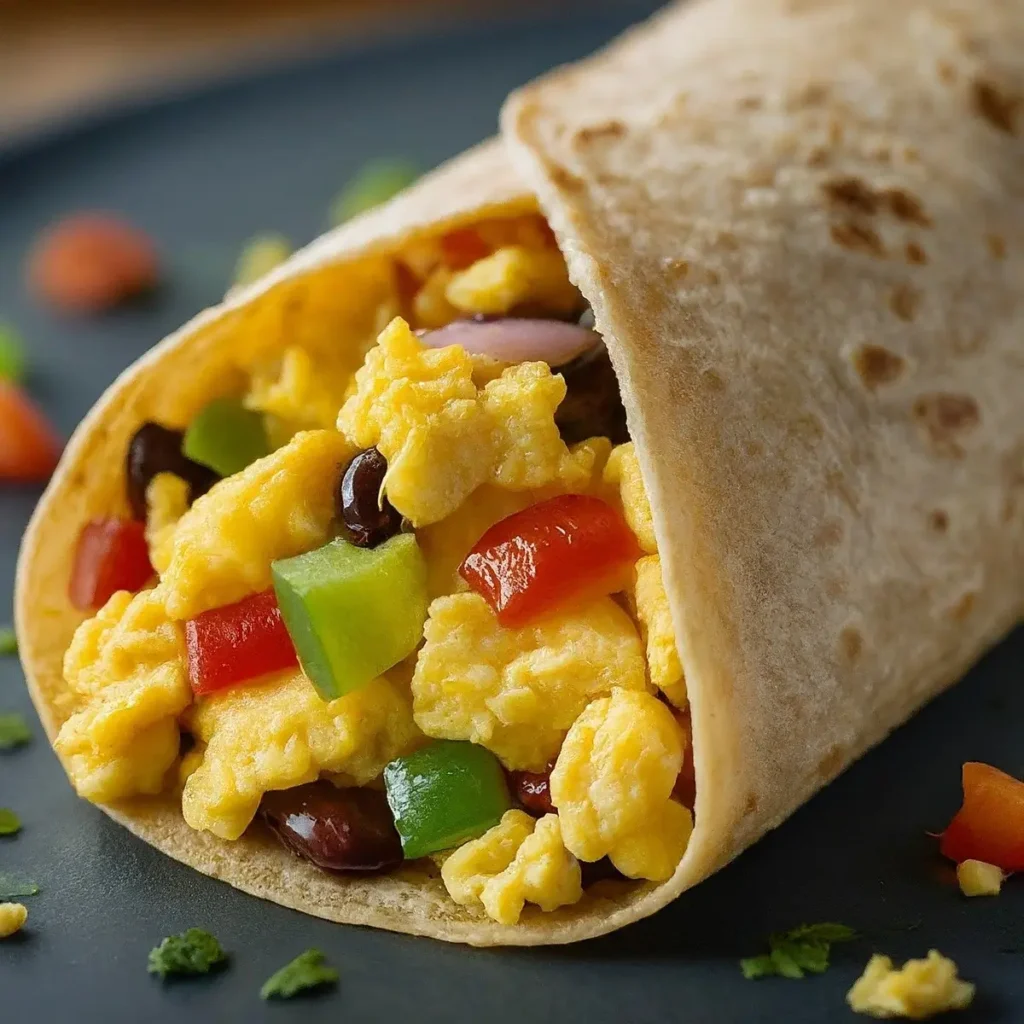 Breakfast Burrito with Corn Tortillas and Vegetables