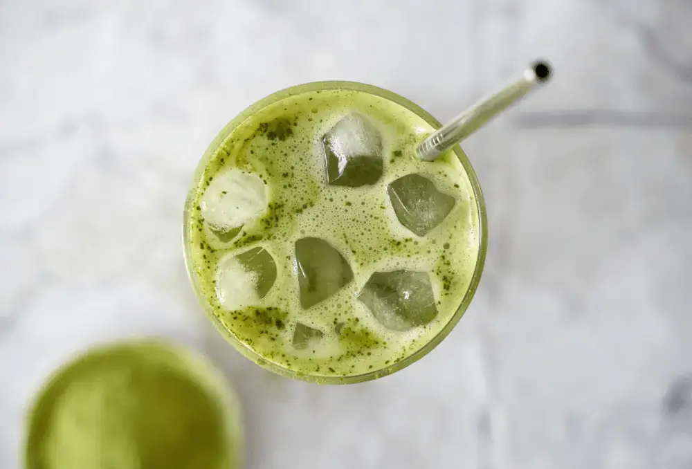 Iced Matcha Latte with Protein