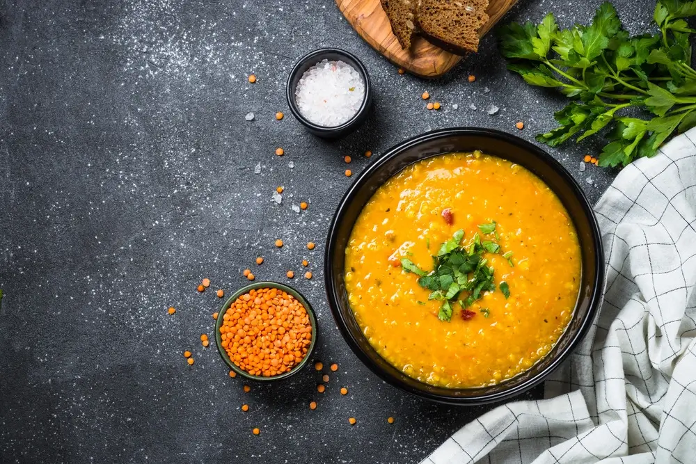 Lentil Soup with Whole Grain Bread