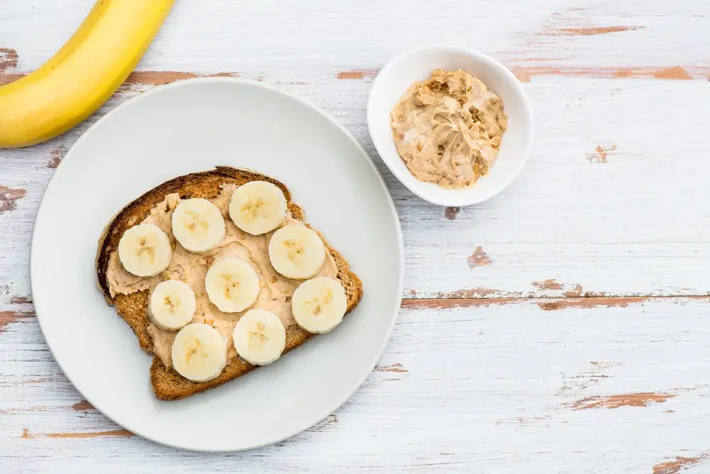 Whole-wheat toast with Peanut Butter and Banana